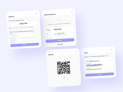 Withdraw and top up wallet modals app design graphic design ui ux