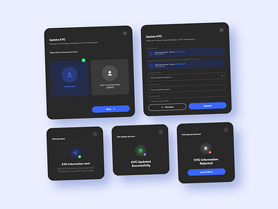 Update Buisness KYC modal dark mode