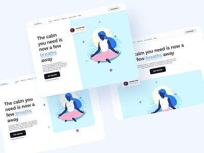 Meditation website app branding design ui ux