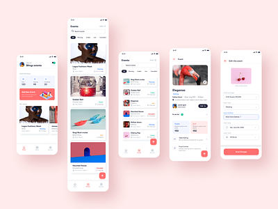 Event management app design ui ux