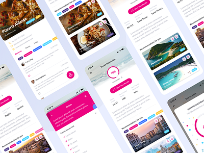 Concept design for a Travel App app application mobile mobile applcation mobile ui travel ui