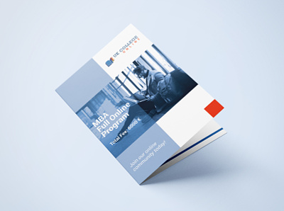 UK CollegeOnline Brochure Design blue branding brochure brochure design design education logo logodesign