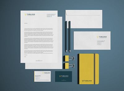 Tubleks Stationary Design accounting brand identity branding business card design businesscard design envelope finance letterhead logo logodesign notebook stationery