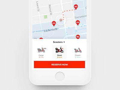 Scoot Redesign app ios mobile mobility moped options redesign scoot transportation travel