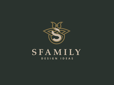 SFamily logo branding clean design decorative design gold green icon interior interior design logo logo design logodesign logotype luxury luxury logo solid