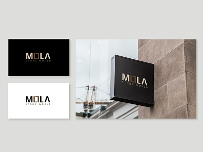 Mola logo black gold logo logotype luxury solid white