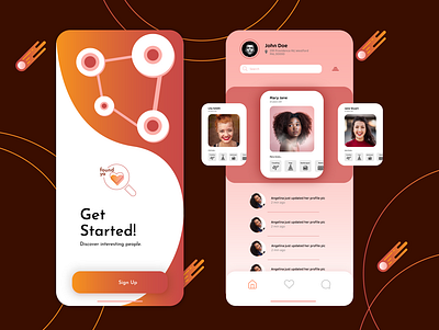 Dating App Design design mobile modern template