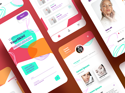 Skincare App app design designer mobile skin skincare
