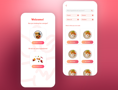 Cooking App app design designer mobile modern ui