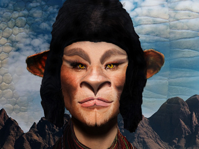Monkey woman collage photoshop