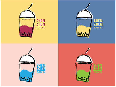 Shenzhen Bubble Tea Logo Design - 30 Days Challenge Logocore branding bubbletea challenge daily 100 challenge design illustration logo logocore shenzhen ui ux web web design webdesign weeklywarmup