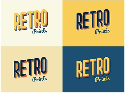 Retro Prints Logo Design - 30 Days Challenge Logocore branding challenge dailyui design illustration logo logocore retro retro logo retroprint ui web webdesign weeklywarmup