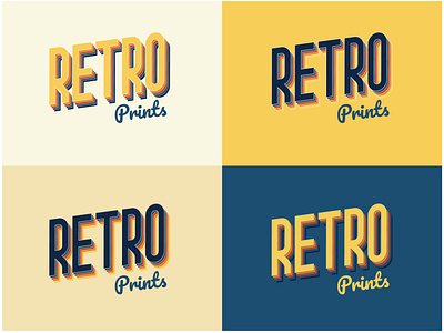 Retro Prints Logo Design - 30 Days Challenge Logocore