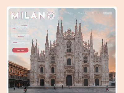Milano landing page branding dailyui design inspiration landing page landingpage milan milano ui ux web webdesign weeklywarmup