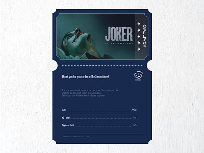 Email Receipt Design branding cinema daily 100 challenge dailyui design email email design email receipt illustration joker movie receipt tickets ui webdesign webticket