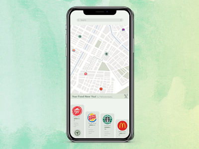 Location Tracker - Food branding daily 100 challenge dailyui food foodapp location tracker logo nearby tracker tracker app ui