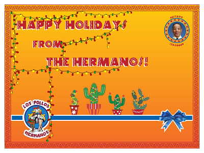 Holiday Card - Hermanos branding card challenge holiday holiday card illustration logo ui ux warmup webdesign weekly challenge weeklywarmup