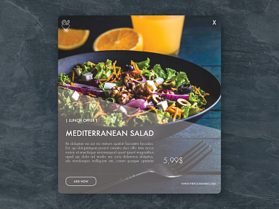Special Offer - Lunch Salad branding challenge daily 100 challenge dailyui dailywarmup food illustration lunchdesignco lunchoffer offer specialoffer ui ux webdesign