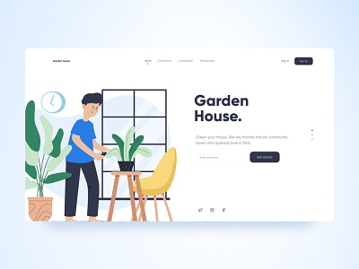 Garden House. app appdesign design landingpage layout ui ux vector web website