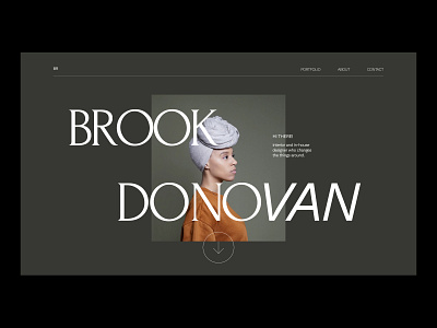 Brook Donovan website. design graphic grid layout minimal minimalist modern simple type typogaphy ui visual art visualdesign visuals web webdesign website website header