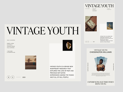 Vintage Youth — Inner & Layouts | White art direction branding clean color design designart grid layout minimal photography product simple ui ux web whitespace