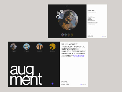 Augment — Header / Inner / Pictorial Navigation - White branding branding design clean design grid images layout minimal modern photo screen simple typography ui ux web website whitespace