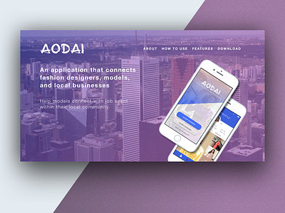 Ao Dai Landing Page design landing page visual design web design