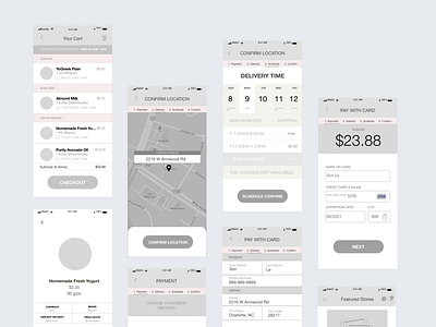 Fresh Market's Wireframe design grocery app mobile app ux wireframe