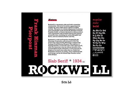 Rockwell Specimen Poster black and white composition figma font graphic graphic design negative space poster specimen typeface typography