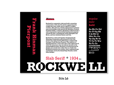 Rockwell Specimen Poster black and white composition figma font graphic graphic design negative space poster specimen typeface typography