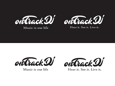 Ontrack DJ Branding Version 1.0 branding drawing graphic design logo typography word mark