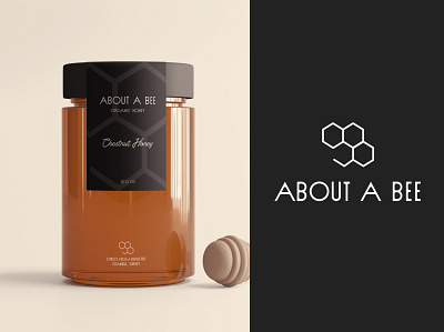 ABOUT A BEE branding design honey jar logo package packaging typogaphy