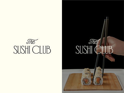 The Sushi Club asian asian food bar brand brand identity branding cafe food japanese logo logo design logotype restaurant retro sea seafood sushi vector vintage
