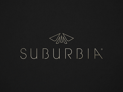 Suburbia brand identity jewelry logo logotype modern moth