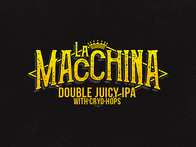 La Macchina beer label logo logotype retro