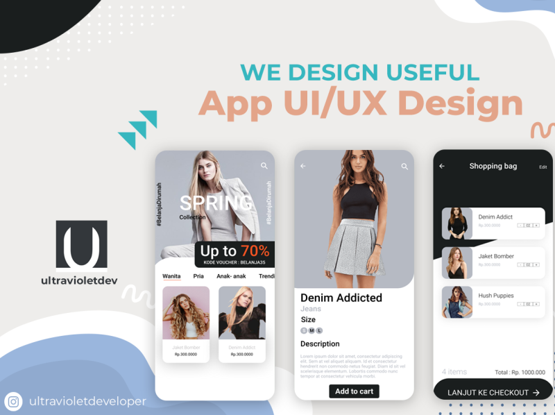 UI/UX Design Fashion Shop by Verly Ananda on Dribbble