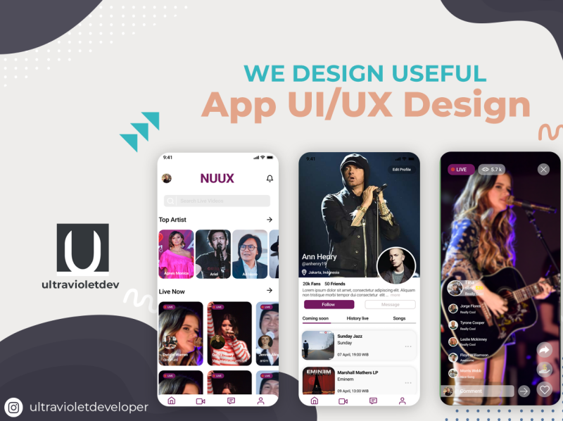 UI/UX Live Music Design by Verly Ananda on Dribbble