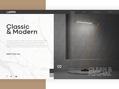 Lamp Web UI clean ui design flat minimal ui uidesign uidesigner web webdesign website design webui