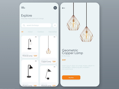 Lamp App Ui appdesign appuidesign clean ui design flat minimal ui uidesign uidesigner uidesigns
