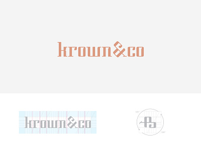 Krown&Co circle grid identity logo logotype mark monogram symbol