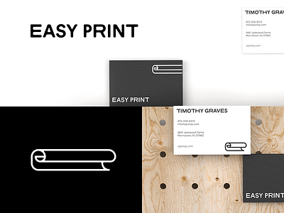 Easy Print branding business card easy icon identity logo logotype mark print symbol