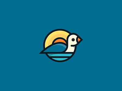 Another Little Birdie bird icon illustration logo logo design mark sunset symbol