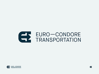 Euro Condore arrow courier geometric icon logistics logo minimalist monogram rail train transportation truck