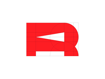 Radium ar branding design film geometric icon identity logo logomark logotype mark minimalist modernist monogram projection red symbol vr