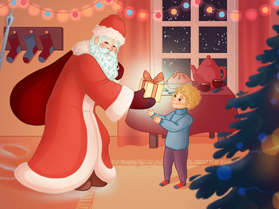 Christmas Eve ✨ boy childhood children book illustration christmas eve father christmas holidays new year santa claus