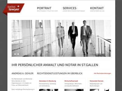 Swiss Lawyer corporate homepage lawyer swiss website