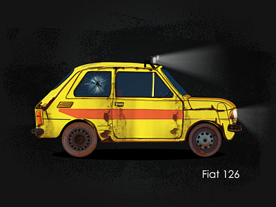 Fiat 126 apocalypse artwork car design designinspirations game art illustration old retro vehicular
