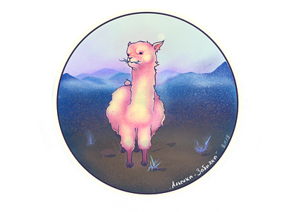 Llama alpaca alpaca animal illustraion