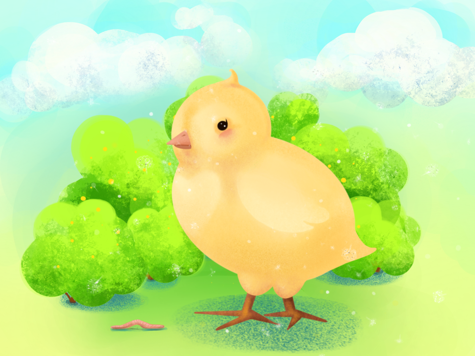 Chick chicks illustrations yellow