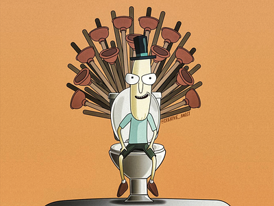 The Porcelain Throne adobe illustrator dribbbleweeklywarmup game of thrones illustration rick and morty vector warmup